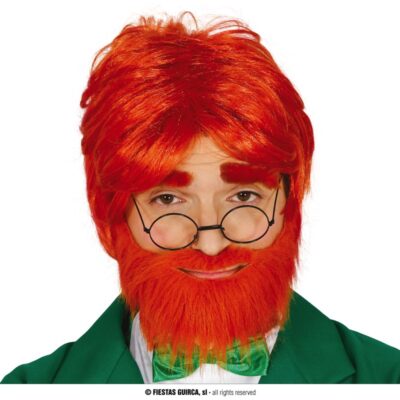 RÖD PERUK MED SKÄGG
