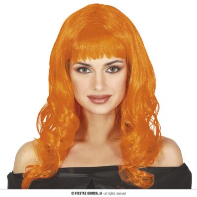 ORANGE AXELLÅNG PERUK