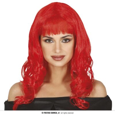 RÖD AXELLÅNG PERUK