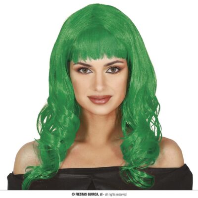 GRÖN AXELLÅNG PERUK