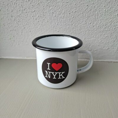 I LOVE NYK Emaljmugg